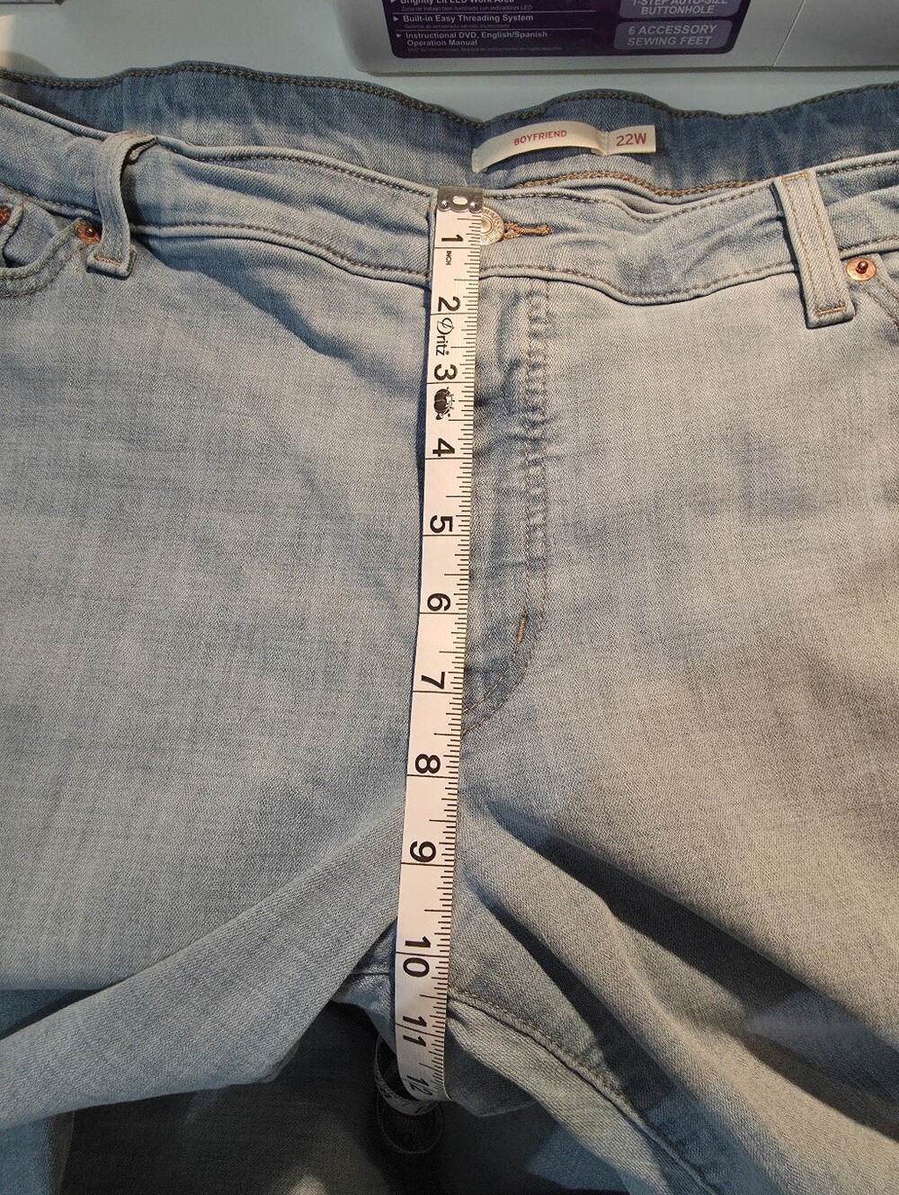 Levi's Blue Boyfriend Jeans Relaxed Fit - Picture 6 of 6